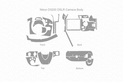 Nikon D3200 DSLR Camera Full Wrap Skin Vector CutFile Template