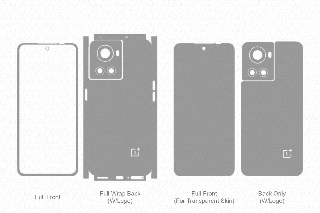 OnePlus 10R Skin Template Vector 2022