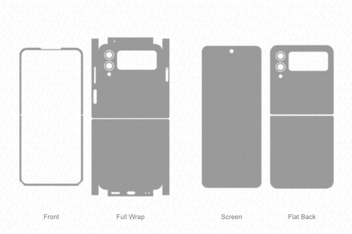Galaxy Flip 4 5G Full Wrap Skin Vector CutFile Template