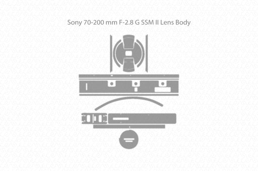 Sony 70-200mm F2.8 G SSM II Lens Full Wrap Skin Vector CutFile Template
