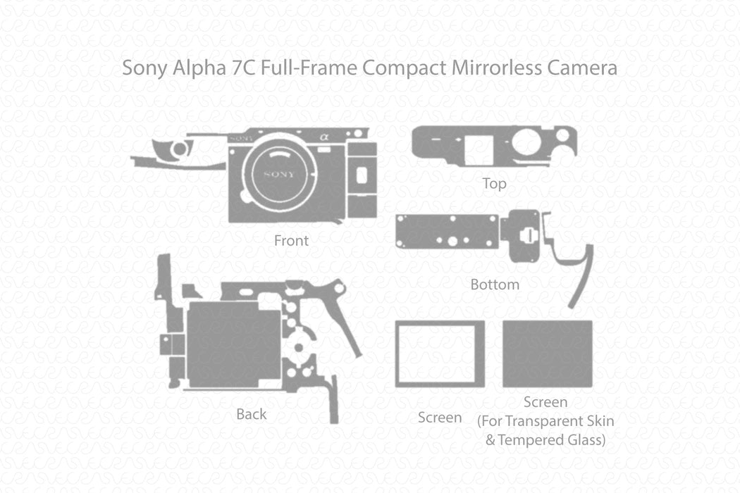 Sony A7C Full Wrap Skin Vector CutFile Template
