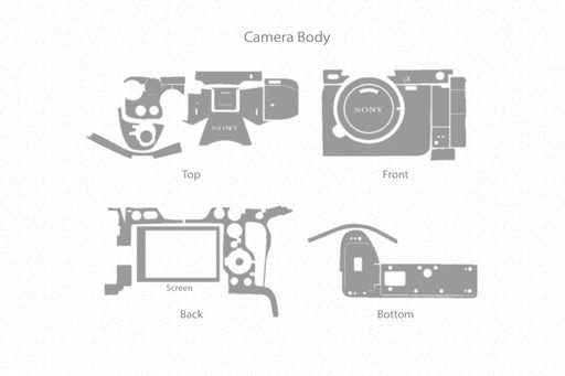Sony A7 IV Mirrorless Camera Full Wrap Skin Vector CutFile Template