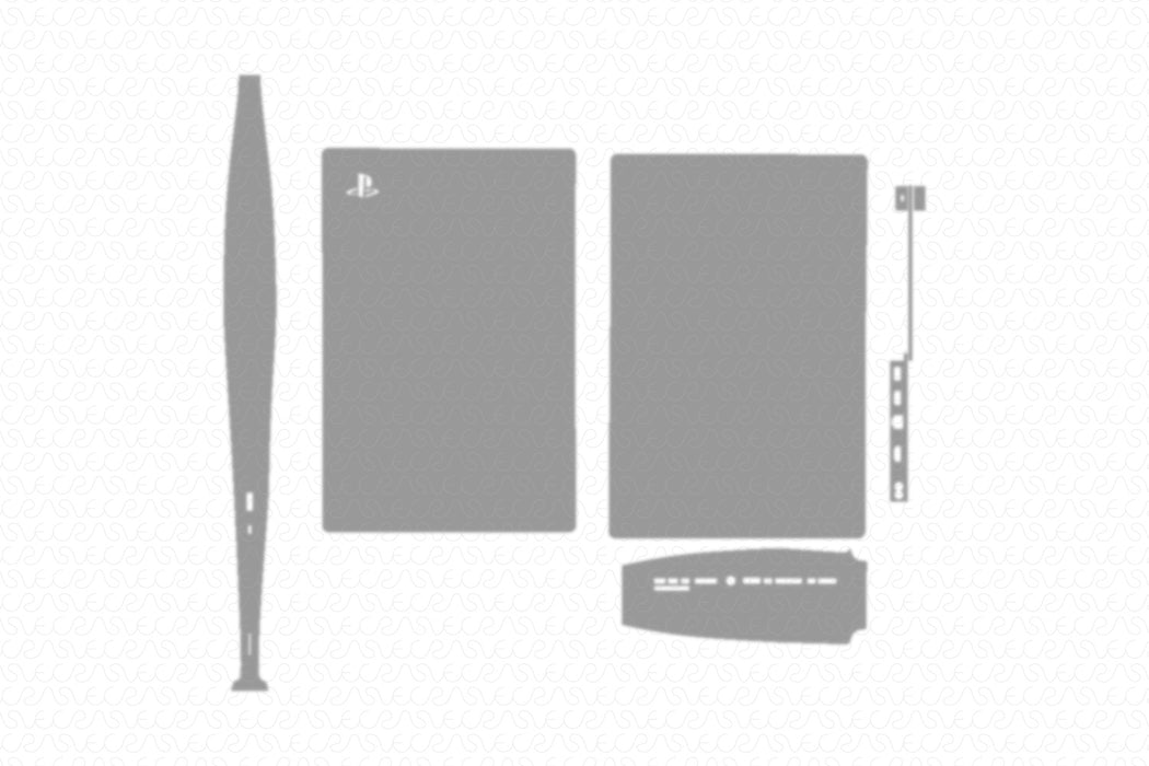 Sony PS5 Digital Edition Console Full Wrap Skin Vector CutFile
