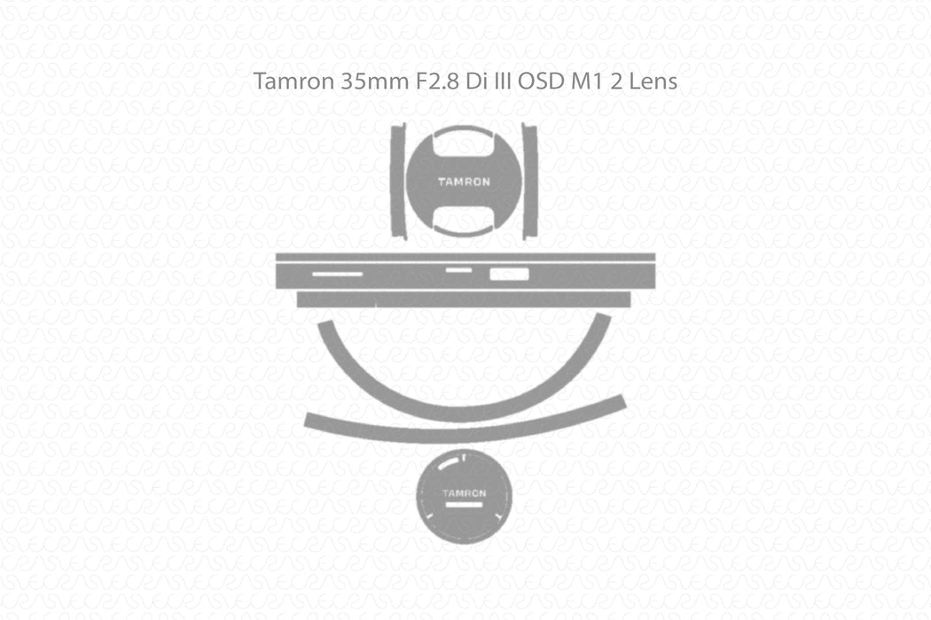 Tamron 35mm F/2.8 Lens Full Wrap Skin Vector CutFile Template