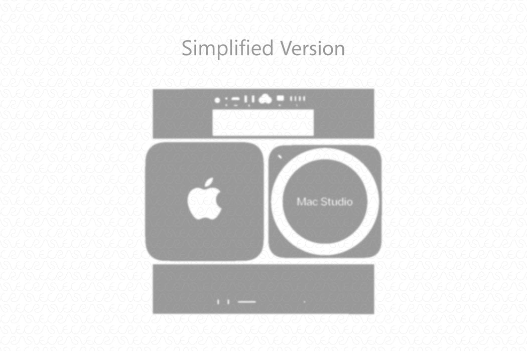 Apple Mac Studio Full Wrap Skin Vector CutFile Template