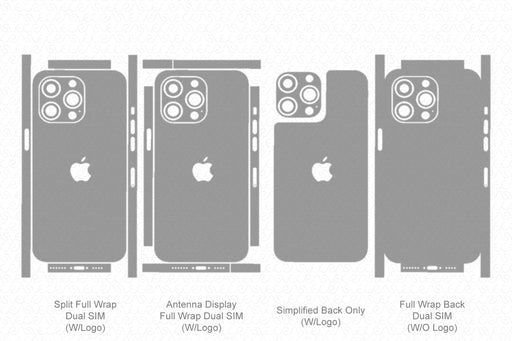 Phone 14 Pro Full Wrap Skin Vector CutFile Template