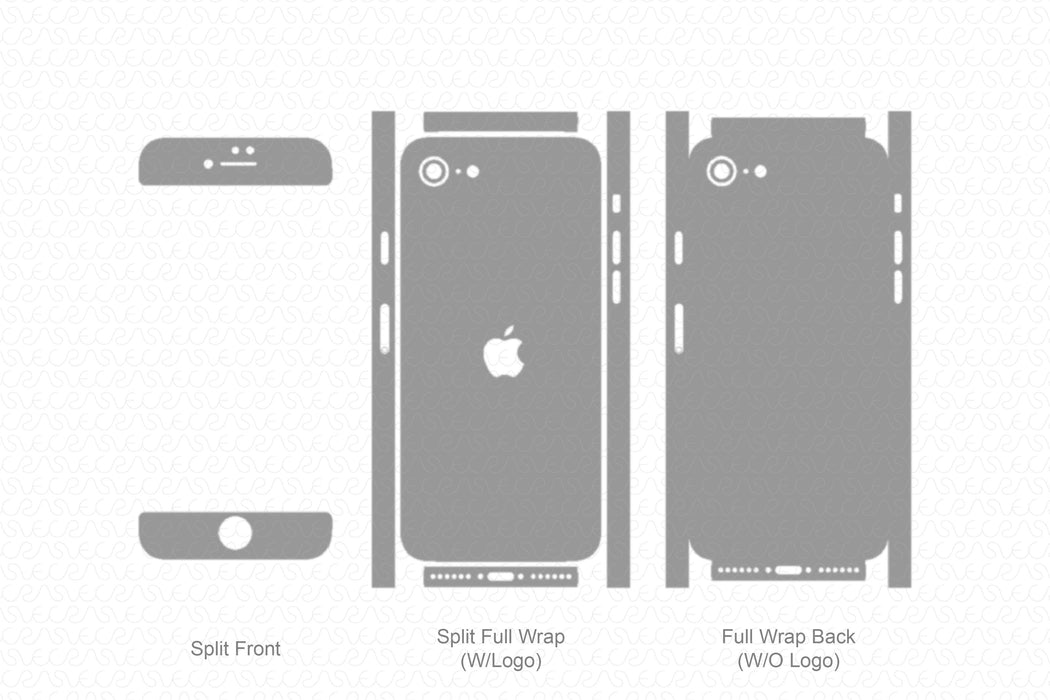 iPhone SE Full Wrap Skin Vector CutFile Template