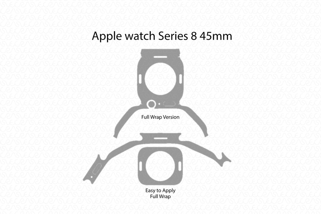 Apple Watch Series 8 45mm Full Wrap Skin Vector CutFile Template