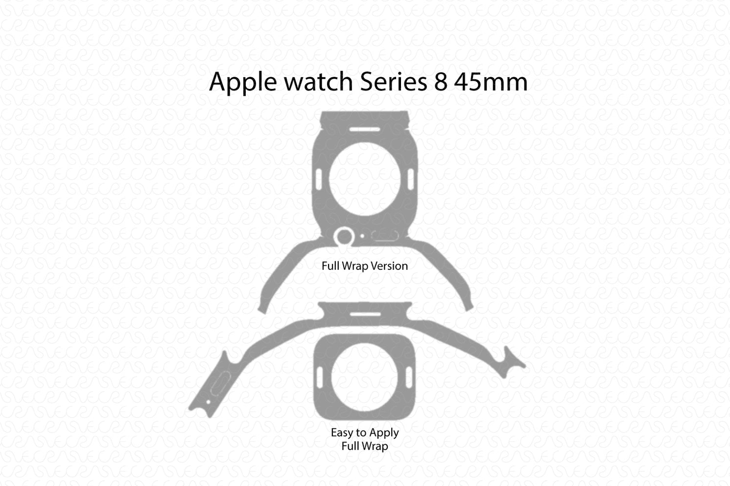 Apple Watch Series 8 45mm Skin CutFile Vector Template Full Wrap SVG ...