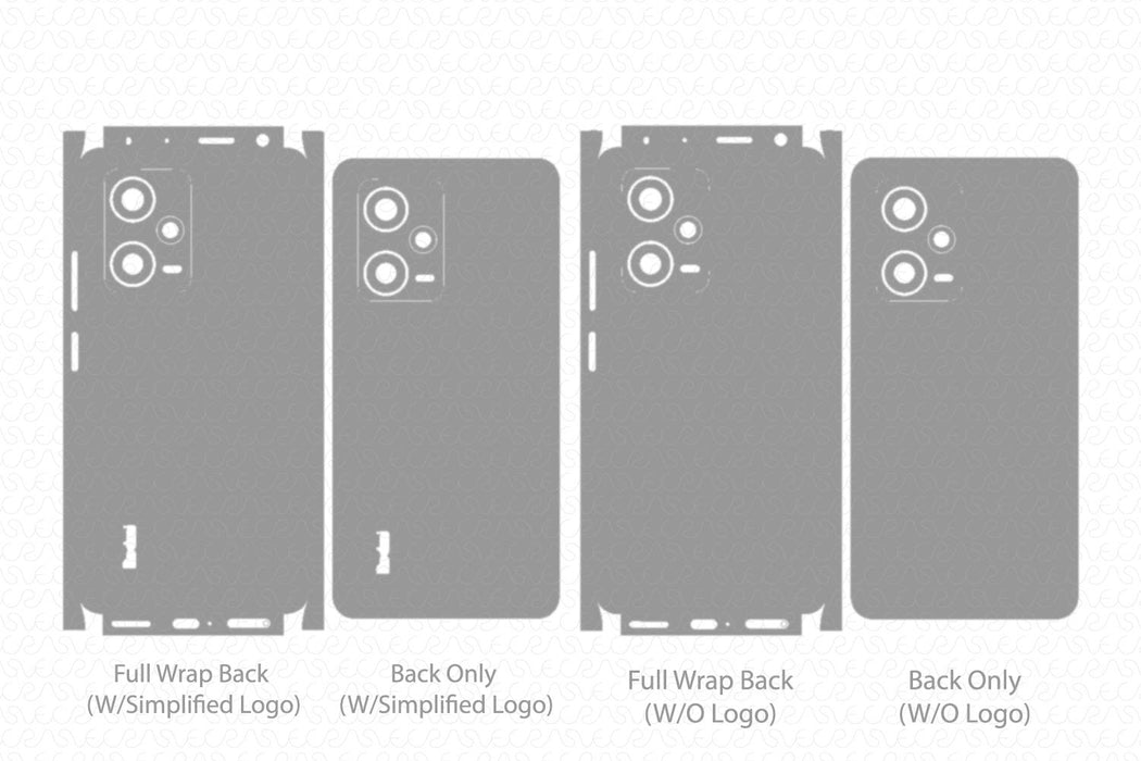 Redmi Note 12 Pro Plus Skin Template Vector 2023