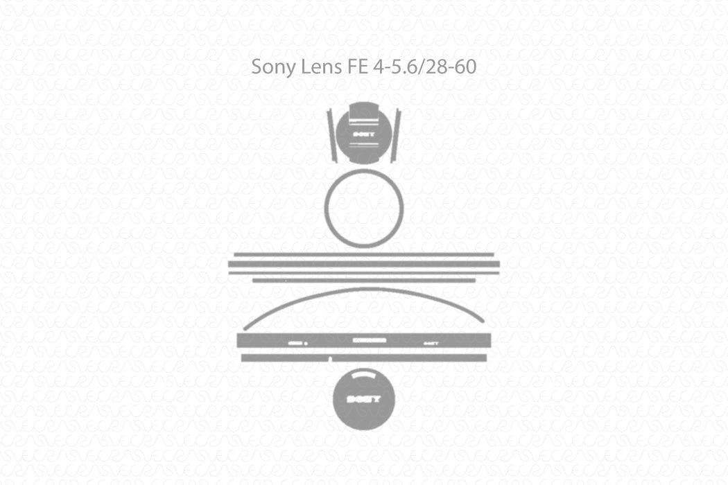 Sony FE 28-60mm Lens Skin Vector CutFile Template
