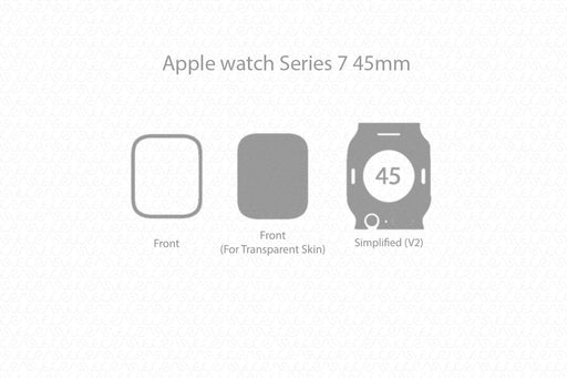 Apple Watch 45mm Series 7 Full Wrap Skin Vector CutFile Template