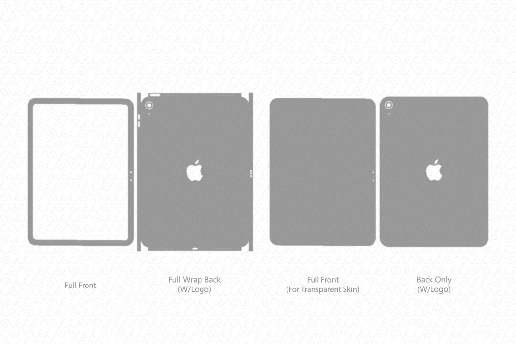 Apple iPad 10.9 10th Gen Full Wrap Skin Vector CutFile Template