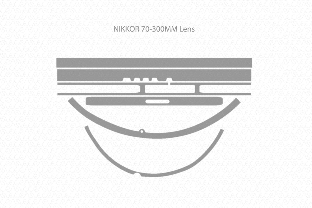 NIKKOR 70-300MM Lens Full Wrap Skin Vector CutFile Template