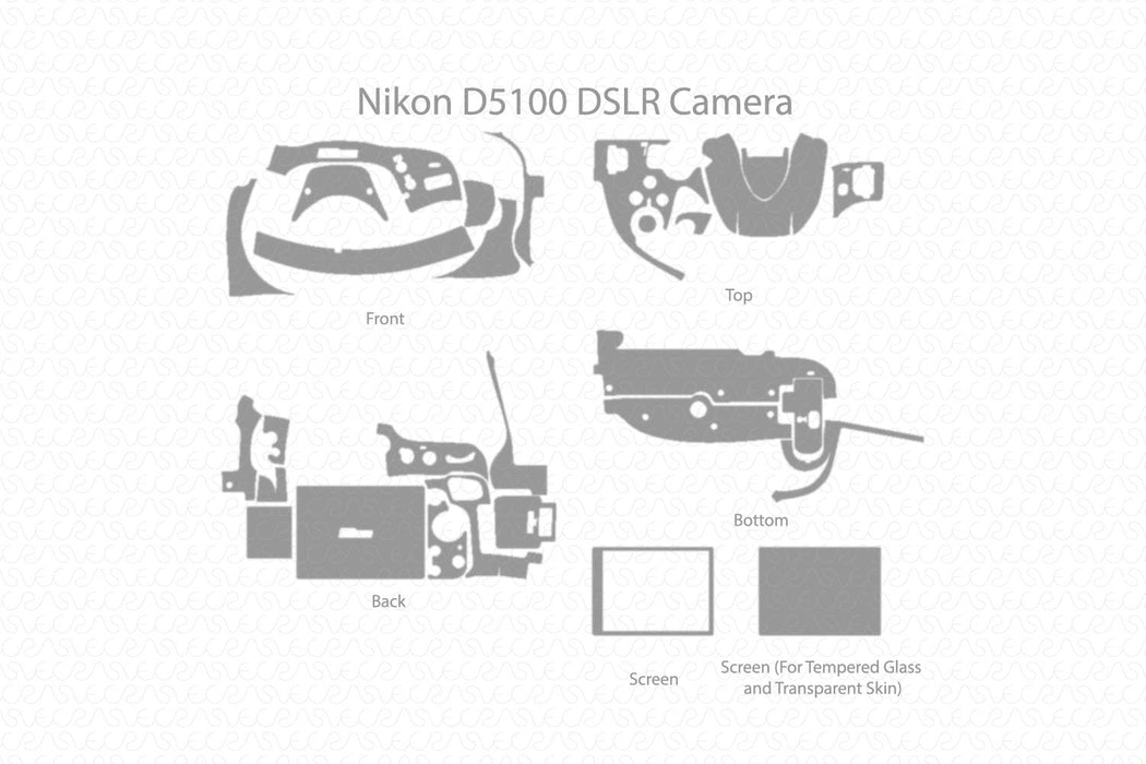  NIKON D5100 Camera Wrap Skin Vector CutFile Template