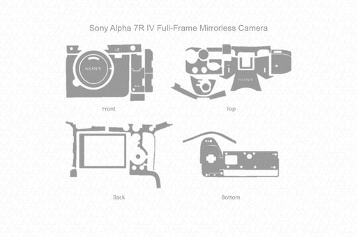 Sony A7R IV Camera Full Wrap Skin Vector CutFile Template