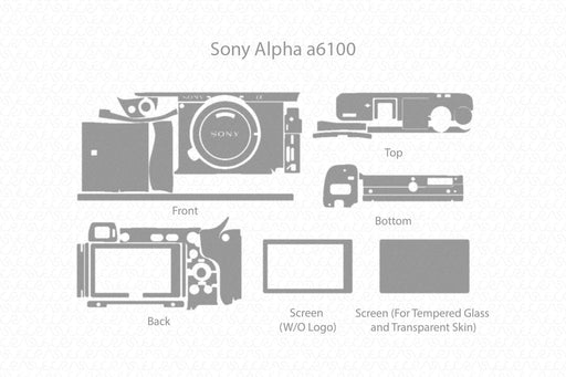Sony A6100 Full Wrap Skin Vector CutFile Template