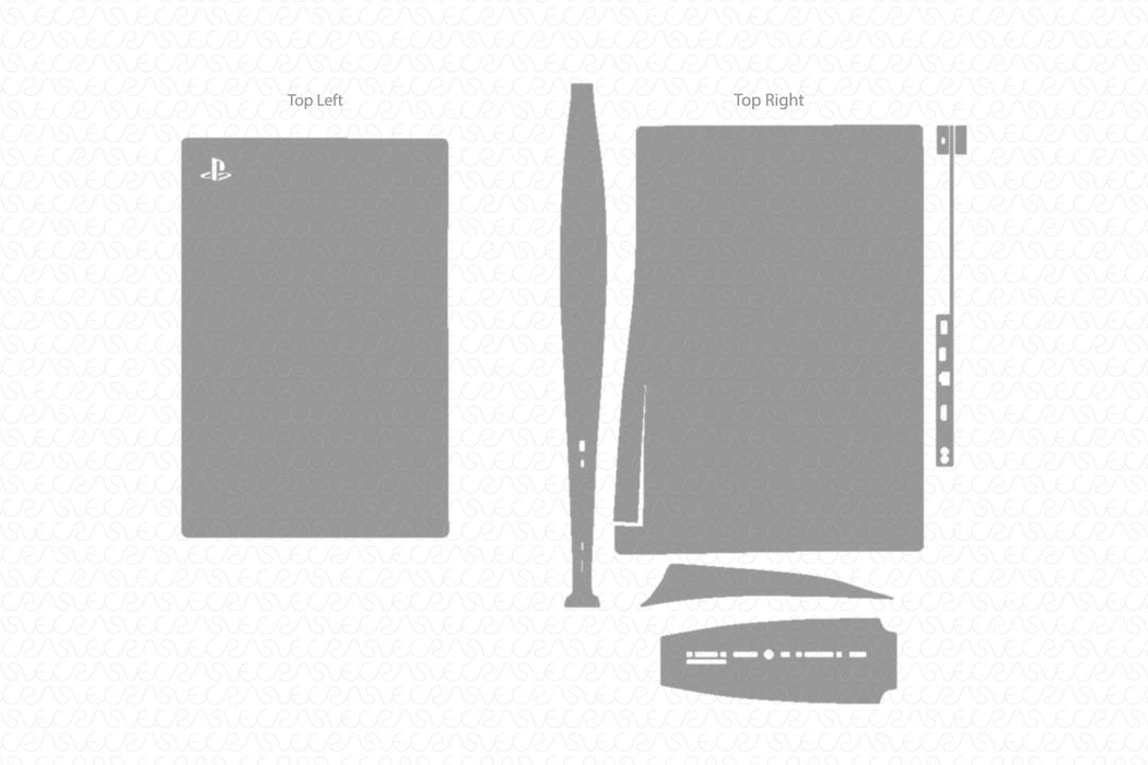 Sony PS5 Disc Version Full Wrap Skin Vector CutFile Template