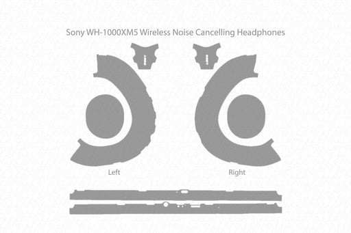 Sony WH-1000XM5 Wireless Headphones Full Wrap Skin Vector CutFile Template