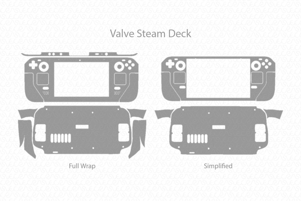 Steam Deck Gaming Console Full Wrap Skin Vector CutFile Template