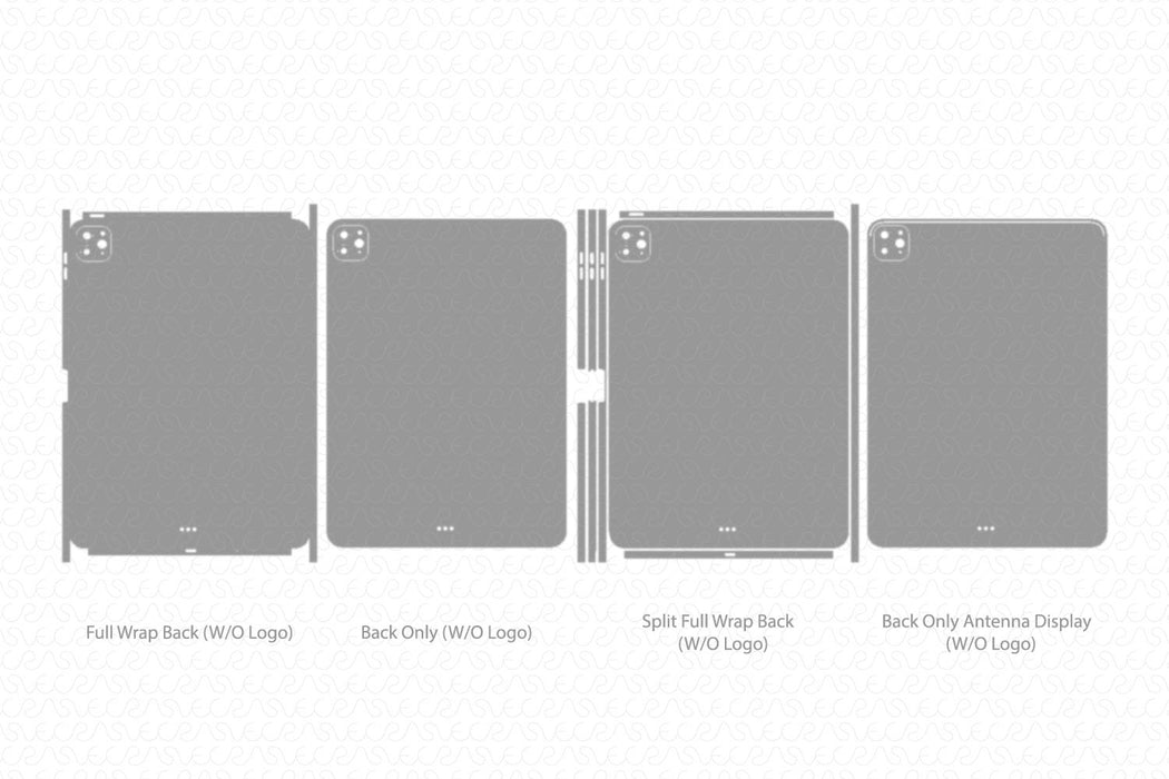 iPad Pro 11 M2 (4th Gen) Wi-Fi Full Wrap Skin Vector CutFile Template