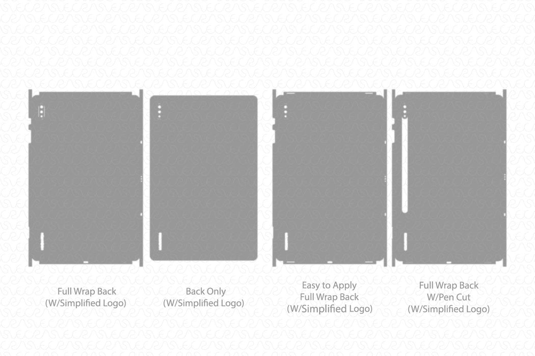 Galaxy Tab S8 Plus Full Wrap Skin Vector CutFile Template