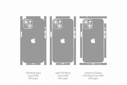 iPhone 14 Full Wrap Skin Vector CutFile Template