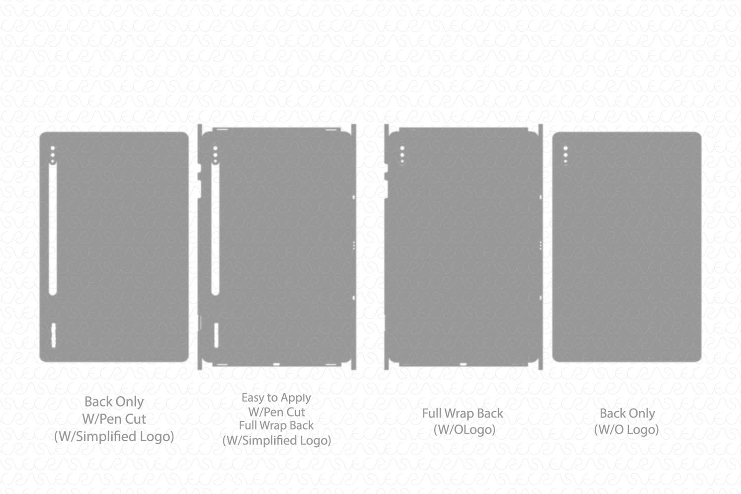 Galaxy Tab S8 Plus Skin CutFile Vector Template Full Wrap SVG — VecRas