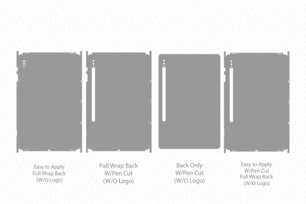 Galaxy Tab S8 Plus Full Wrap Skin Vector CutFile Template