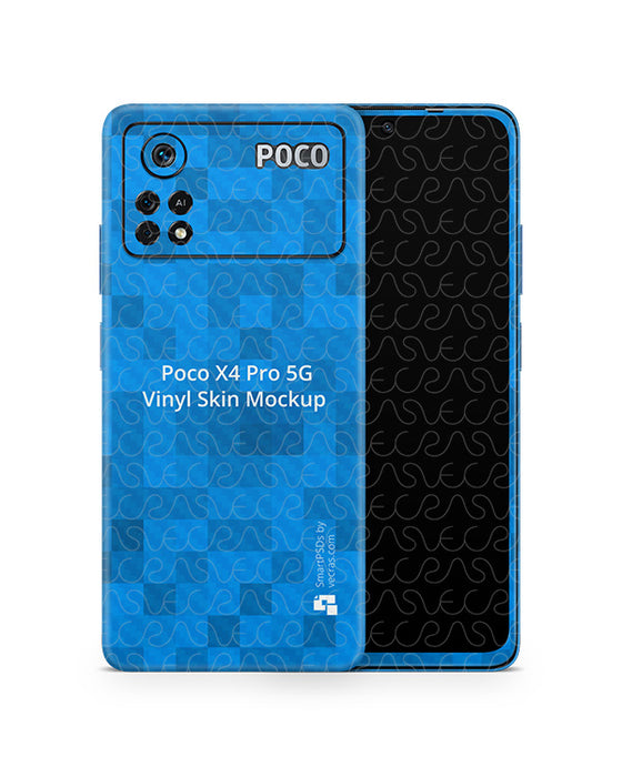 Xiaomi Poco X4 Pro (2022) PSD Skin Mockup Template