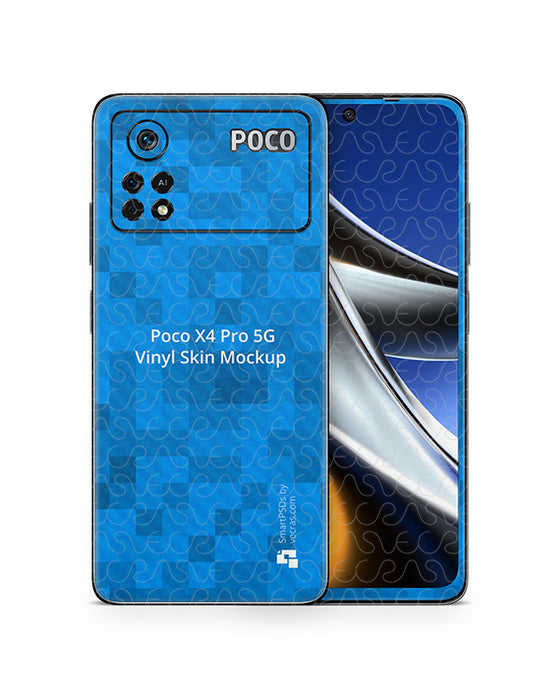 Xiaomi Poco X4 Pro (2022) PSD Skin Mockup Template