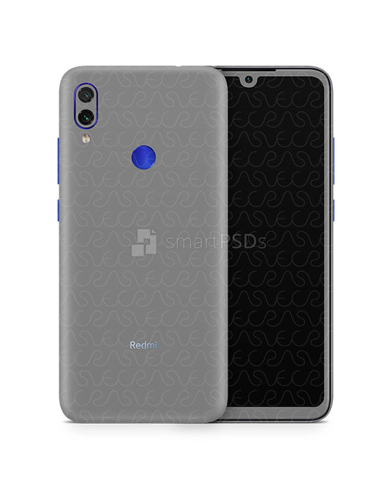 Redmi Note 7 Design Redmi Note 7 Pro Vinyl Skin Design Mockup 2019 — VecRas