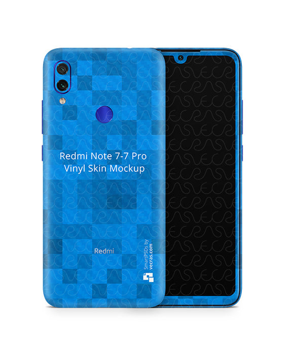 Redmi Note 7 Pro Vinyl Skin Design Mockup 2019