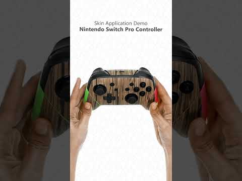 Nintendo Switch Pro Controller 3M skin Wrap Application Demo