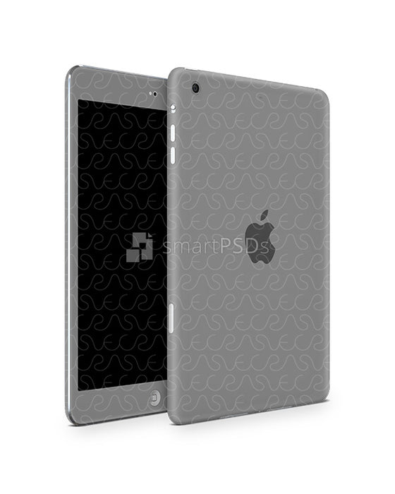 Apple iPad Mini 2 Tablet Skin Design Template (Front-Back Angled) — VecRas