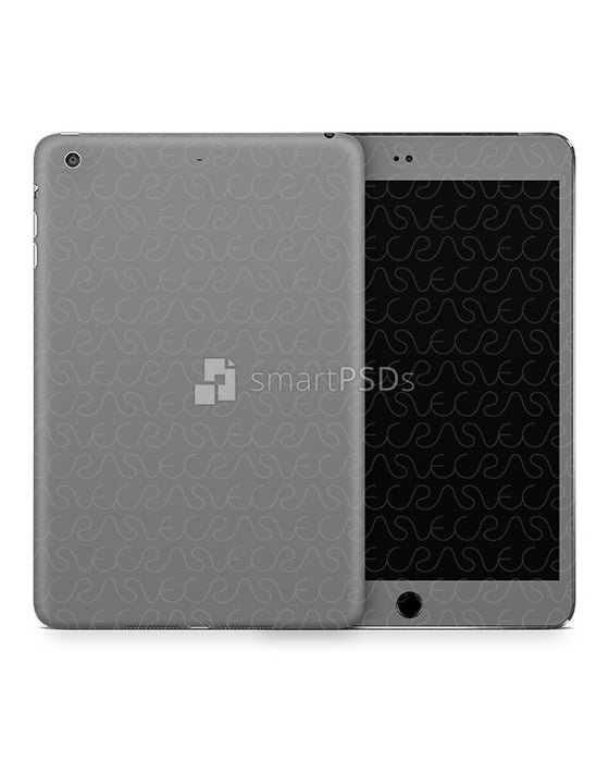 Ipad Mini Back Sticker Layout Apple iPad Mini 3 Tablet Decal Vinyl Design Template — VecRas
