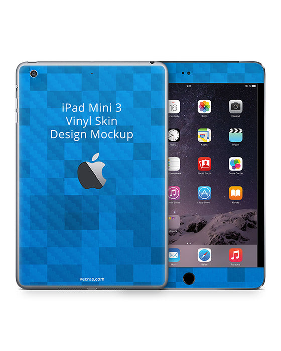 Apple iPad Mini 3 Tablet Vinyl Skin Design Template