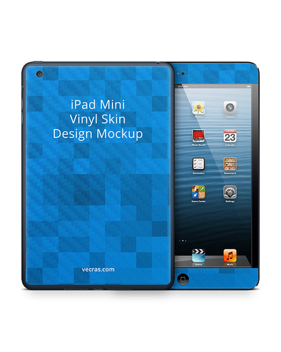 Ipad Mini Back Sticker Layout Apple iPad Mini 1-2 Tablet Skin Design Template — VecRas