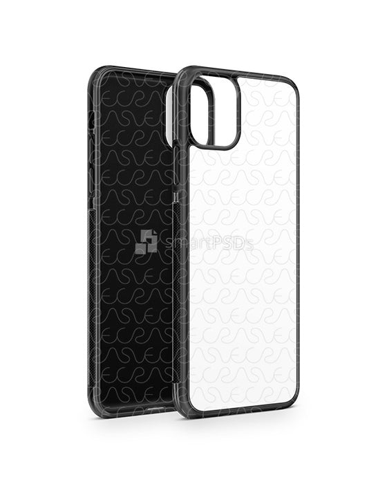 iPhone 11 Pro (2019) 2d Rubber Flex Case Design Mockup (Angled)
