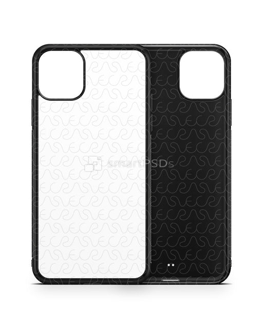 iPhone 11 Pro Max (2019) 2d Rubber Flex Case Design Mockup