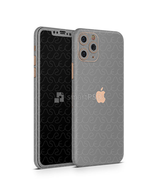 iPhone 11 Pro (2019) PSD Skin Mockup Template (Left-Angled)