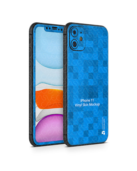 iPhone 11 (2019) PSD Skin Mockup Template (Angled)
