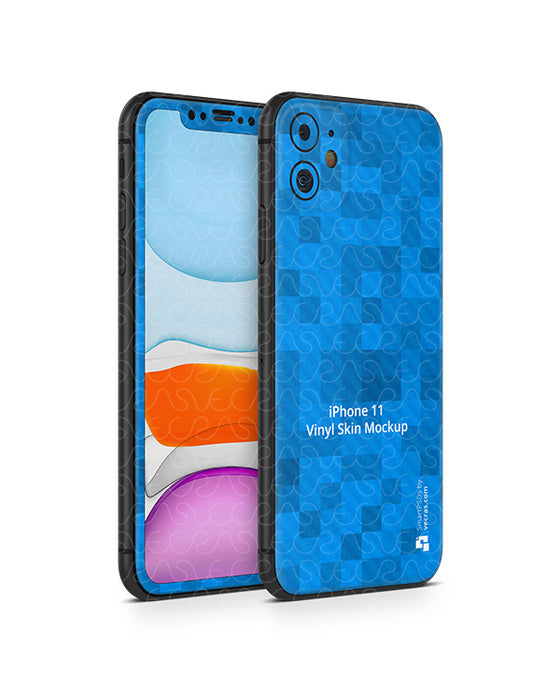 iPhone 11 (2019) PSD Skin Mockup Template (Angled)