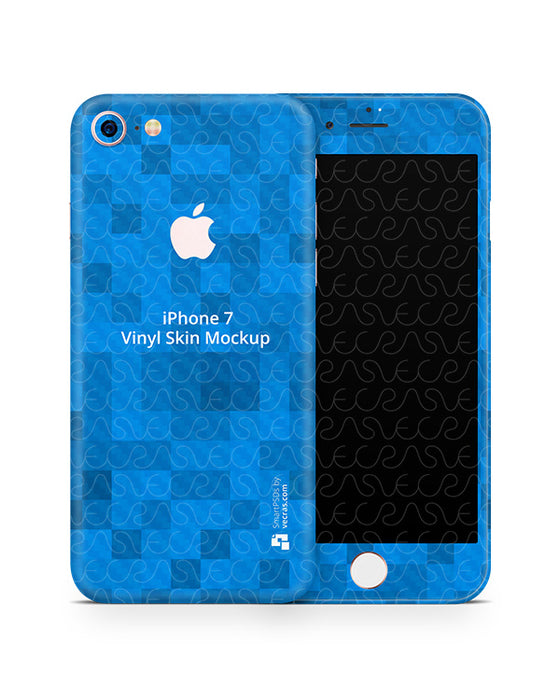 Apple iPhone 7 Mobile Skin Design Template Front-Back