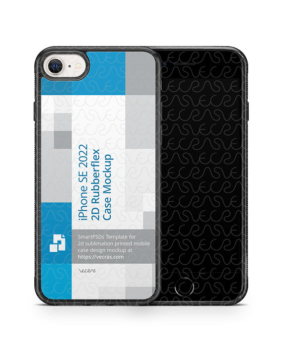 iPhone SE (2022) 2d Rubber Flex Case Design Mockup