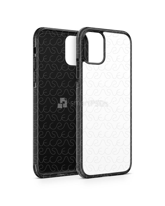 iPhone 11 (2019) 2d Rubber Flex Case Design Mockup (Angled)
